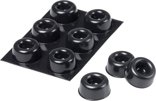 3M SJ 5009 MPBB Gerätefuß selbstklebend, rund Schwarz (Ø x H) 22.3 mm x 10.1 mm 6 St.