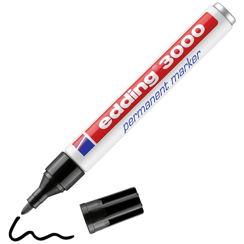 Edding 3000 4-3000-1-1001 Permanent marker Black waterproof: Yes