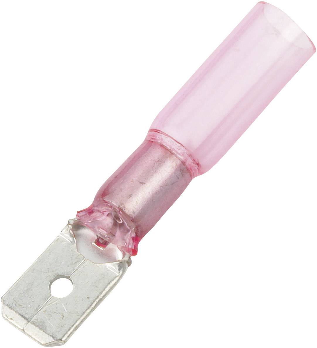 DSG Canusa 7935100302 Flachstecker Steckbreite: 6.3 mm Steckdicke: 0.8 mm 180 ° Teilisoliert Rot 1