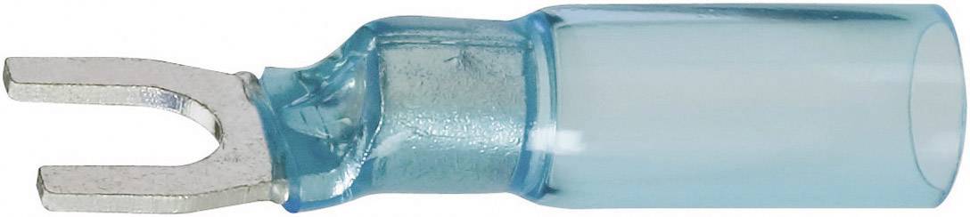 DSG Canusa 7933200502 Gabelkabelschuh mit Schrumpfschlauch 1.50mm² 2.50mm² Loch-Ø=4.3mm Teilisoliert Blau