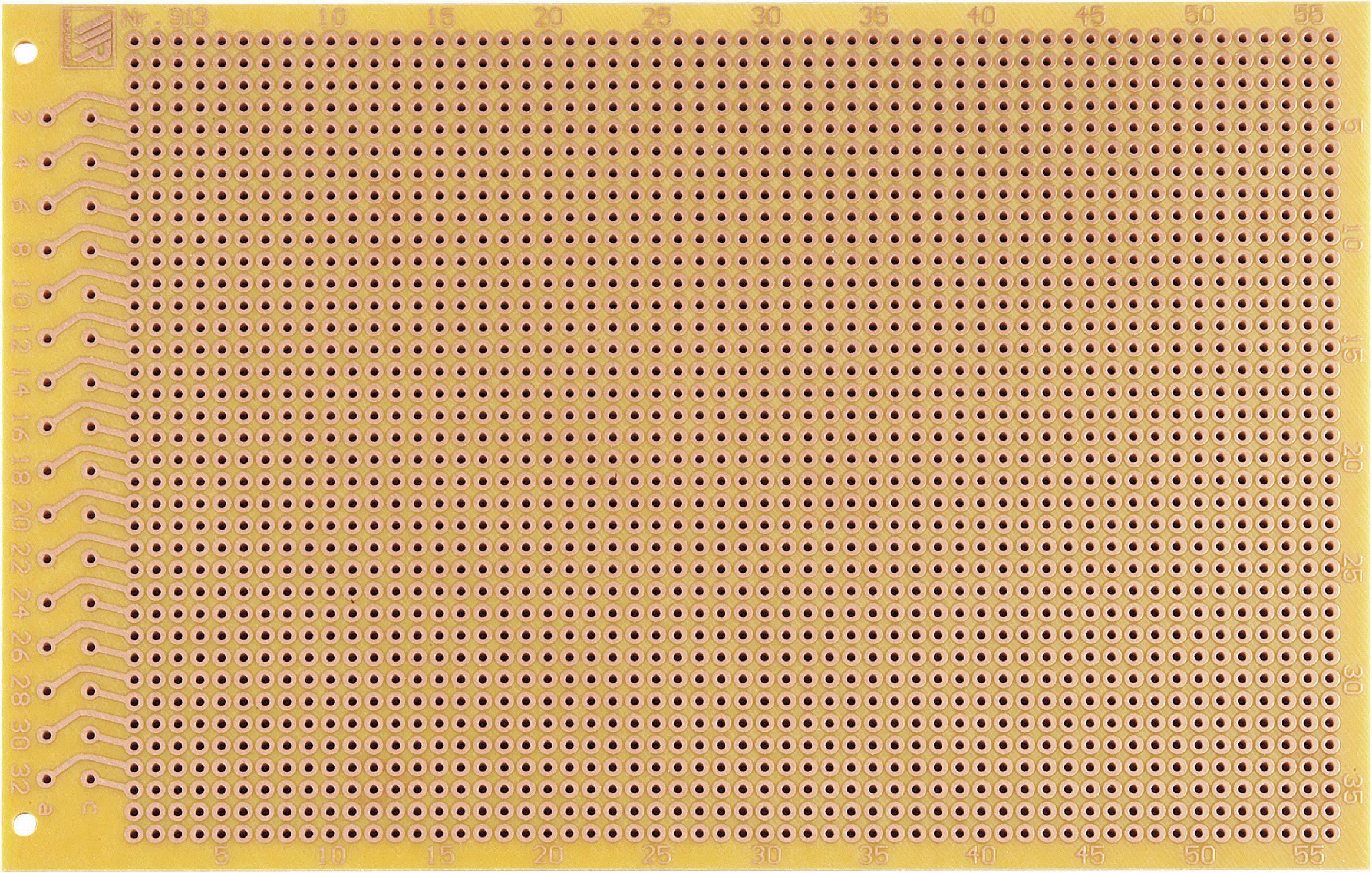 Rademacher WR-Typ 913 Prüfungsplatine Hartpapier (L x B) 160 mm x 100 mm 35 µm Rastermaß 2.54 mm Inhalt 1 St.