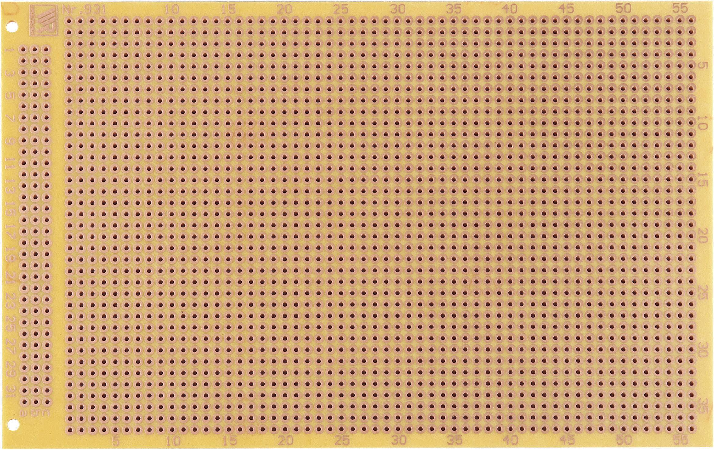 Rademacher WR-Typ 931 Prüfungsplatine nach IHK-Richtlinie Hartpapier (L x B) 100 mm x 160 mm 35 µm Rastermaß 2.54 mm Inhalt 1 St.