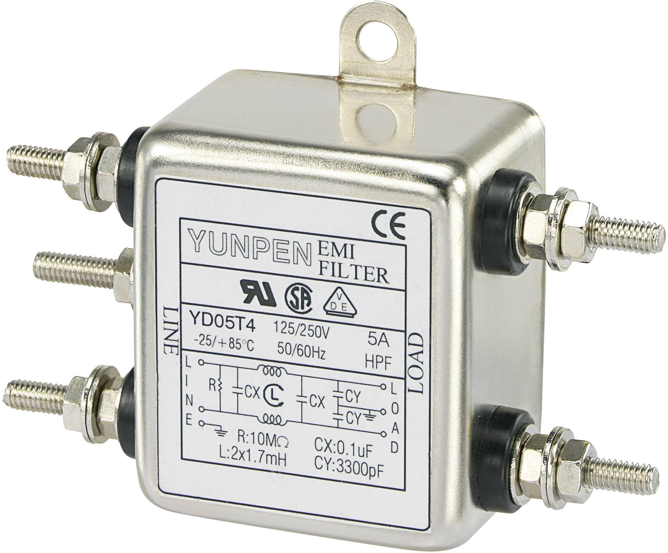 Yunpen YD05T4 Entstörfilter 250 V/AC 5A 1.7 mH (L x B x H) 50 x 85.3 x 28.5mm 1St.