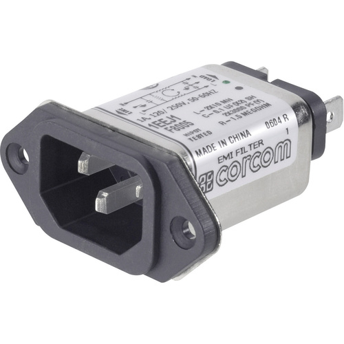 Filtre d'alimentation TE Connectivity 6609006-5 avec connecteur femelle pour appareil 250 V/AC 3 A 1.5 mH 1 pc(s)