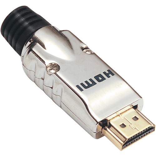 BKL Electronic 0905002 HDMI-Steckverbinder Stecker, gerade Polzahl (num): 19  Silber 1 St.