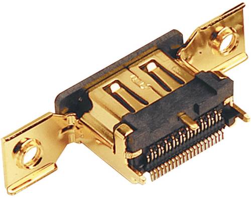 BKL Electronic 0907002 HDMI-Steckverbinder Buchse, Einbau vertikal Polzahl: 19 Gold