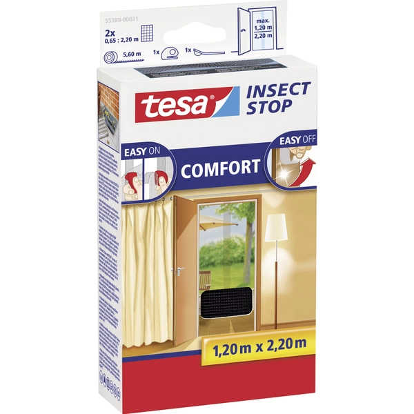 TESA COMFORT 55389-00021-00 Tür-Fliegengitter (B x H) 1200mm x 2200mm Anthrazit 1St. TESA COMFORT 55389-00021-00 Tür-Fliegengitter (B x H) 1200mm x 2200mm Anthrazit 1St.