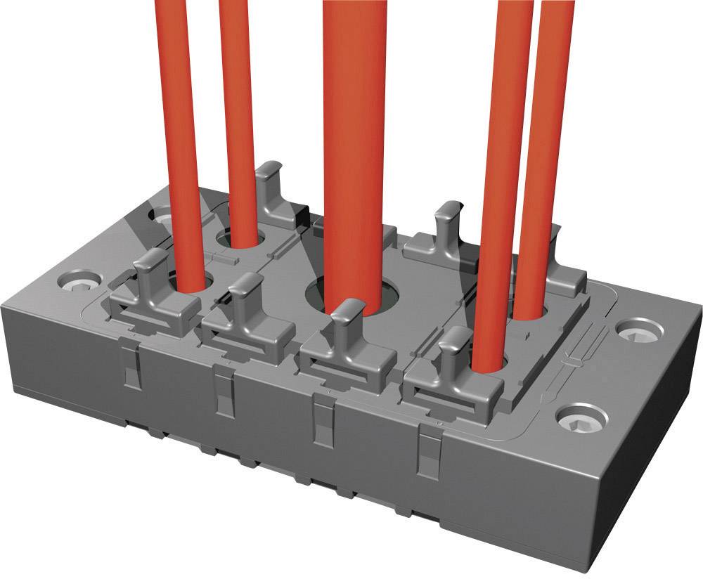 Rittal 2400910 Kabeleinführungsrahmen Polyamid Schwarz 1 St.