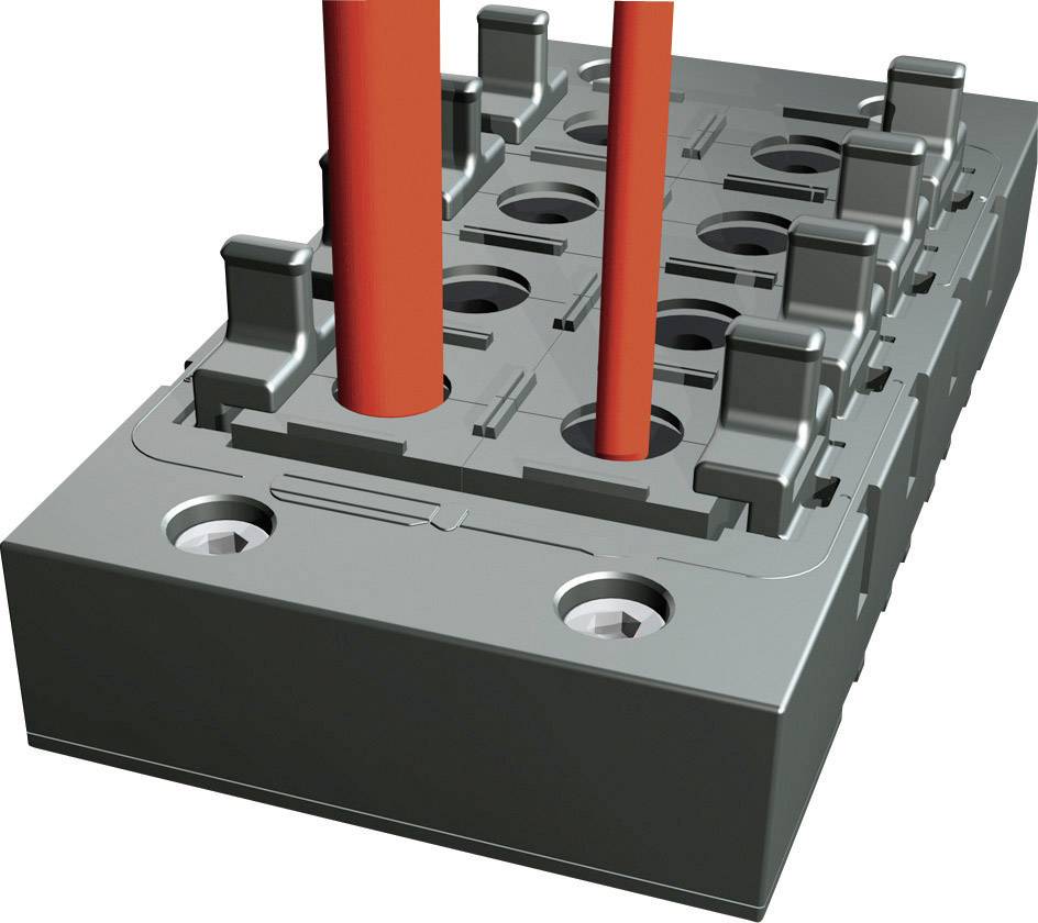 Rittal 2400910 Kabeleinführungsrahmen Polyamid Schwarz 1 St.