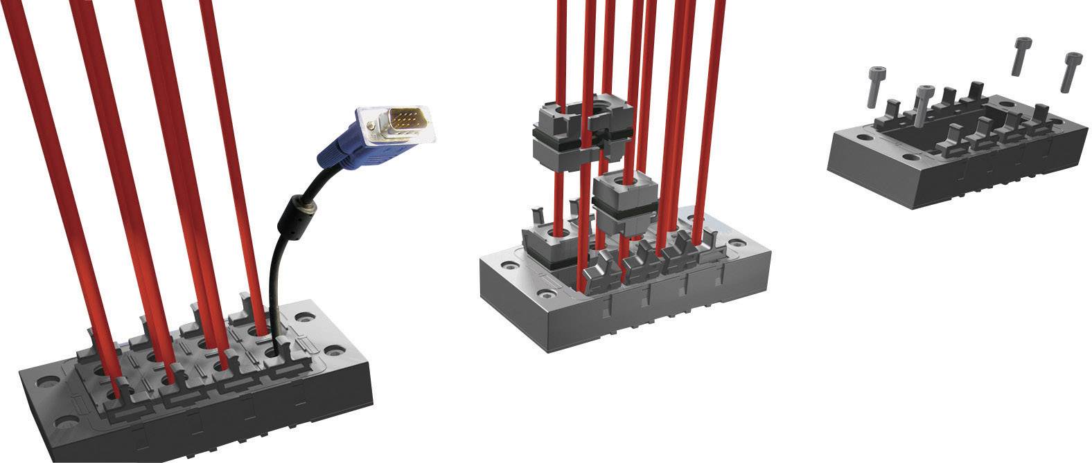 Rittal 2400910 Kabeleinführungsrahmen Polyamid Schwarz 1 St.