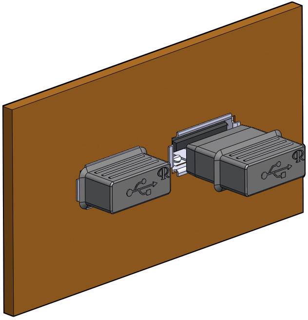 Richco CP-USB-A Abdeckkappe USB-A Silikon, Kautschuk Schwarz
