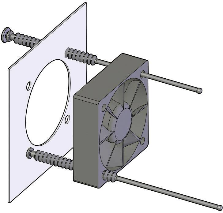 Richco FMM-1 Lüfterbefestigung Plattenstärke (max.) 1.5 mm Silikon, Kautschuk Schwarz