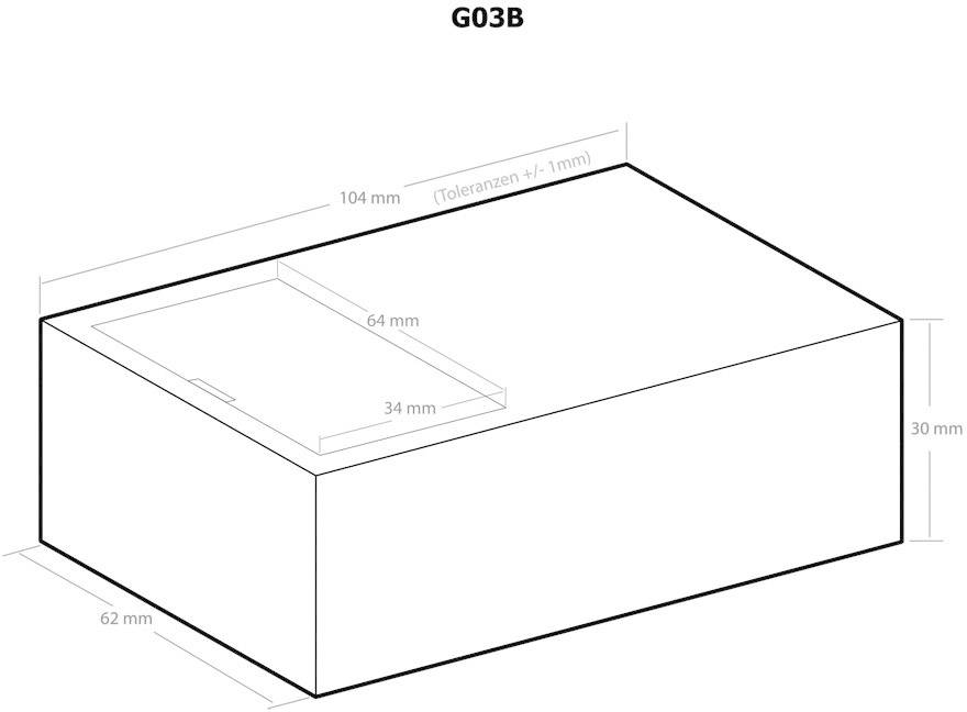 Kemo G03B Universal-Gehäuse 104 x 62 x 30 Kunststoff Schwarz 1St.