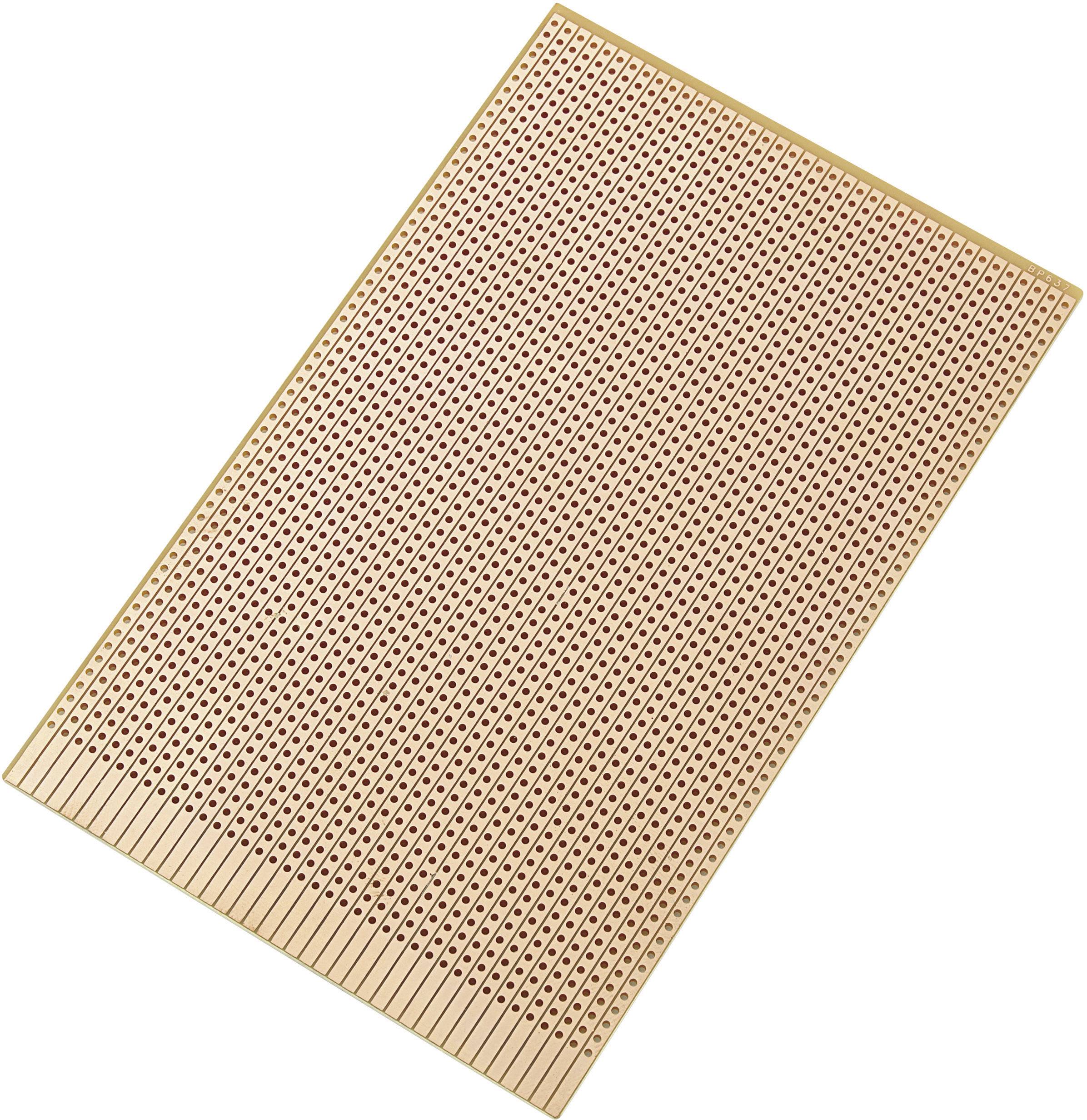 Lochrasterplatine für elektronische Schaltungen mit quadratischem Layout und Lötpunkten zur Montage von Bauteilen.