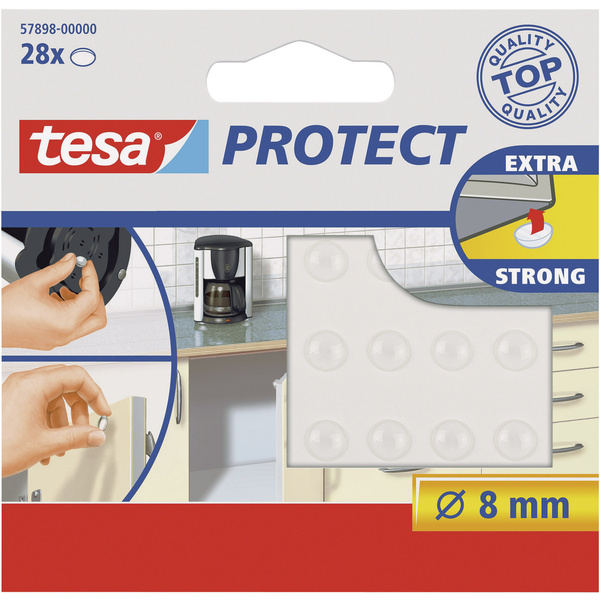TESA 57898-00000-00 Gerätefuß selbstklebend, rund Transparent (Ø) 8mm 28St.