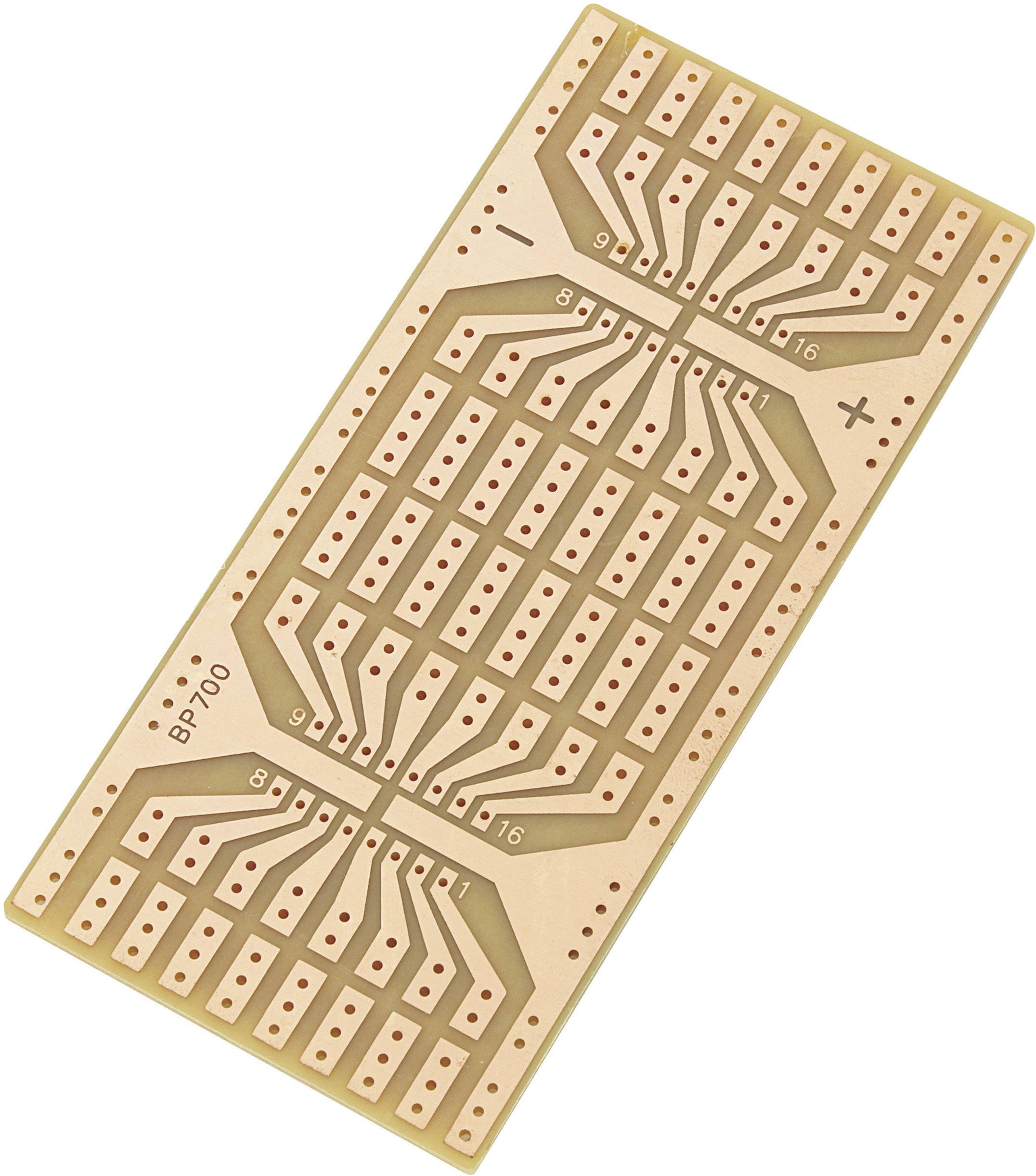 TRU COMPONENTS SU527700 IC-Platine Hartpapier (L x B) 50mm x 110mm 35µm Rastermaß 2.54mm Inhalt 1St.