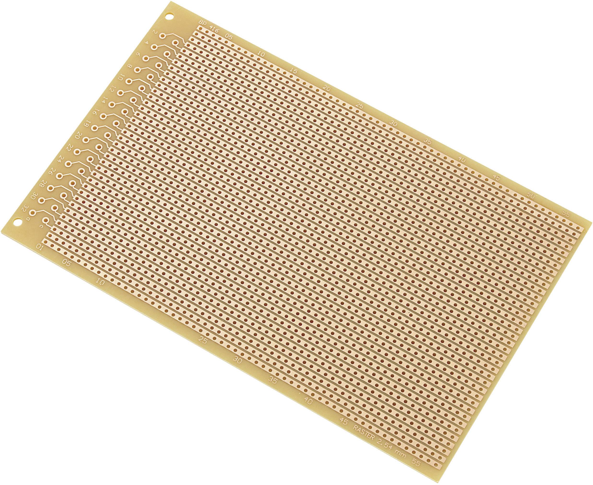 TRU Components SU527466 Europlatine Hartpapier (L x B) 160mm x 100mm 35µm Rastermaß 2.54mm Inhalt 1St.