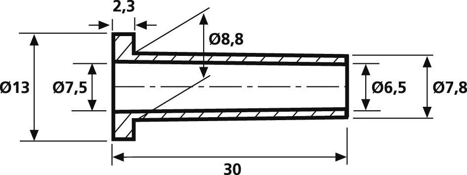 HellermannTyton HV2210-PVC-BK-M1 Knickschutztülle Klemm-Ø (max.) 7.5mm PVC Schwarz