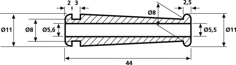 HellermannTyton HV2228-PVC-BK-D1 Knickschutztülle Klemm-Ø (max.) 5.5 mm PVC Schwarz 1 St.