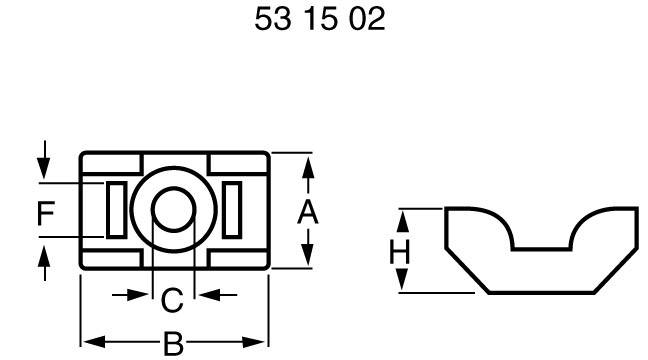 PB Fastener TM 48 Befestigungssockel schraubbar TM 48 Bündel-Ø-Bereich 11mm (max) Natur