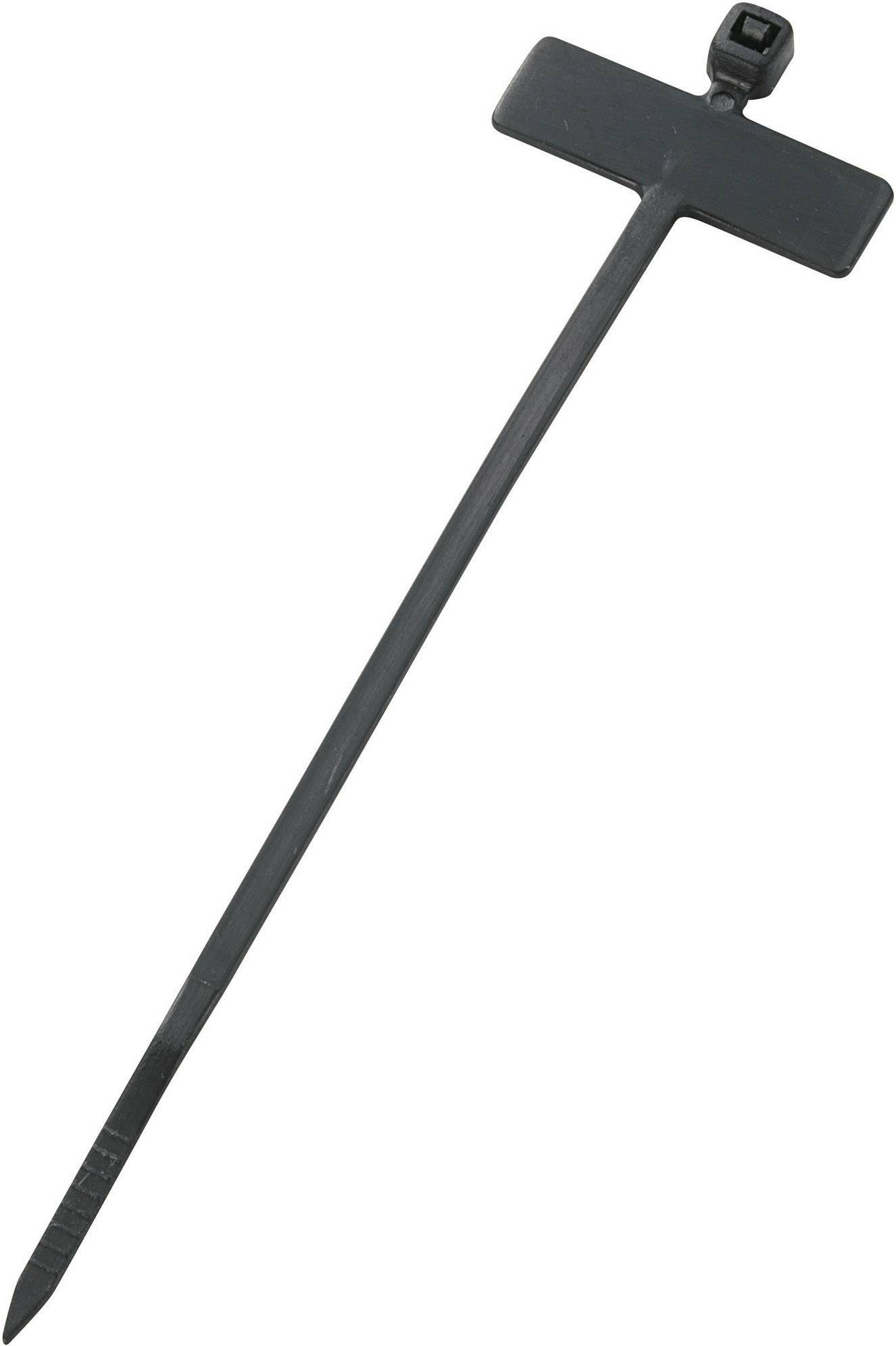 TRU COMPONENTS TE-6259740 Leitermarkierer Beschriftungsfläche: 24 x 10mm Schwarz