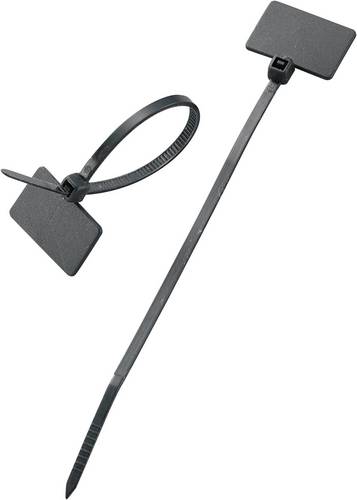 TRU COMPONENTS Leitermarkierer Beschriftungsfläche: 20 x 13 mm Schwarz 100 St.