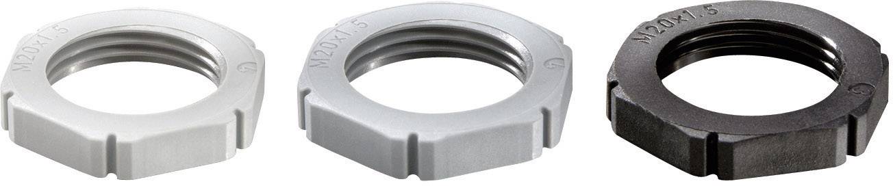 Wiska 10061781 EMUG M16 RAL 9005 Gegenmutter M16 Polyamid Schwarz 1 St.