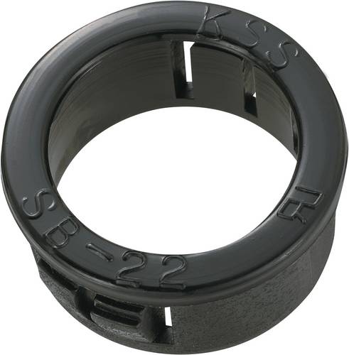TRU Components TC-SBR22203 Kabeldurchführung Klemm-Ø (max.) 17.5mm Plattenstärke (max.) 3.2mm Pol