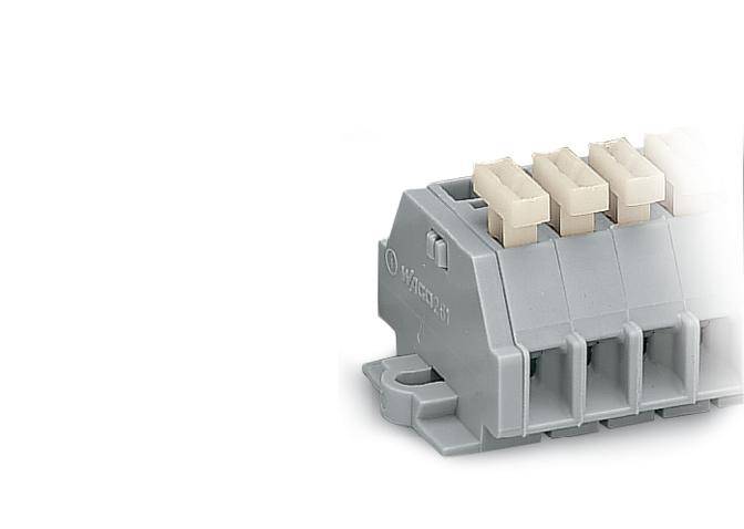 WAGO 261-102/331-000 Klemmenleiste 6 mm Zugfeder Belegung: L Grau 100 St.