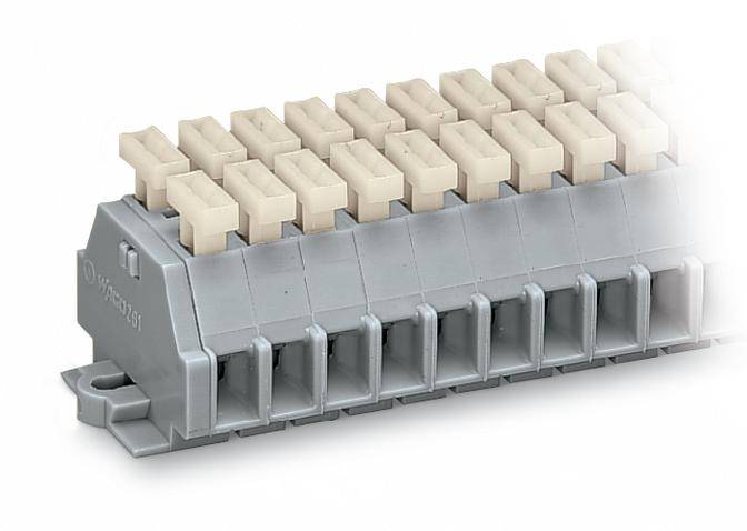 WAGO 261-102/341-000 Klemmenleiste 6mm Zugfeder Belegung: L Grau 100St.