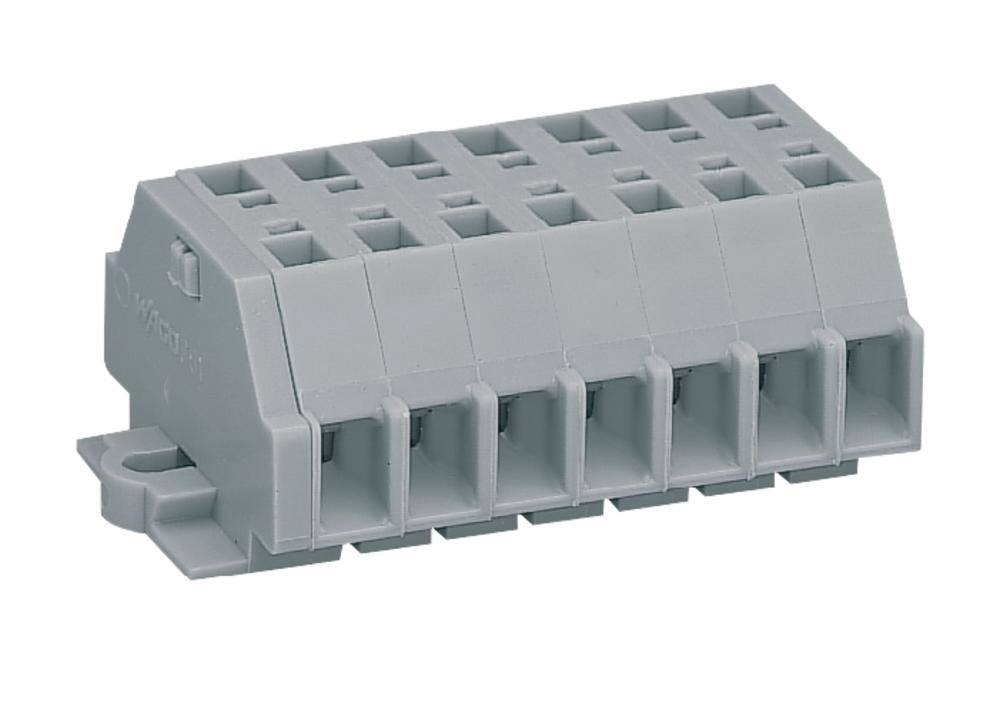 WAGO 261-107 Klemmenleiste 6mm Zugfeder Belegung: L Grau 50St.
