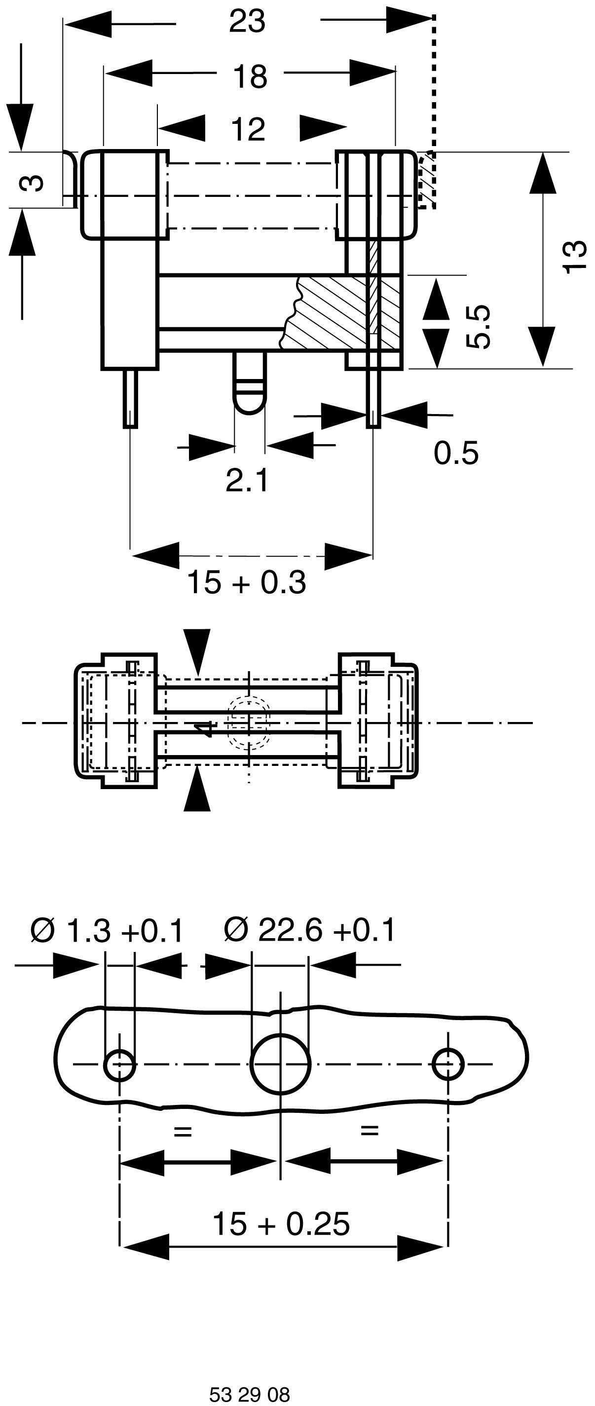 ESKA 532908 Sicherungshalter Passend für (Sicherungen) Feinsicherung 5 x 20mm 6.3A 250 V/AC