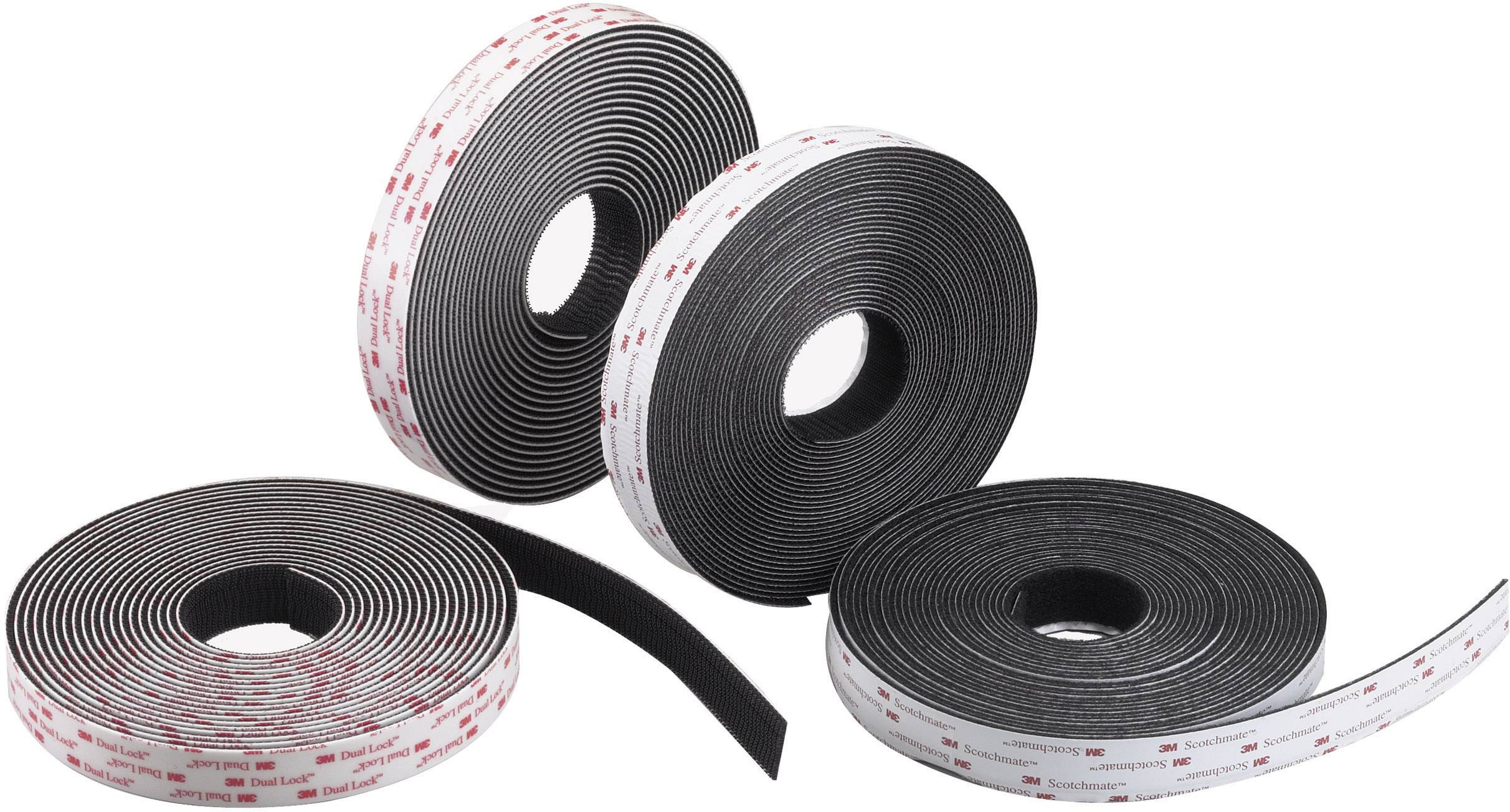 3M SJ 3552 Klettband zum Aufkleben Pilzkopf (L x B) 1000mm x 19mm Schwarz Meterware