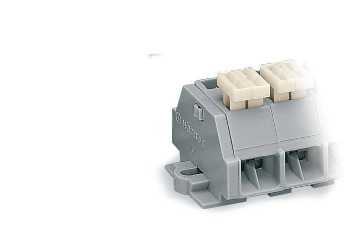 WAGO 261-202/332-000 Klemmenleiste 10mm Zugfeder Belegung: L Grau 100St.
