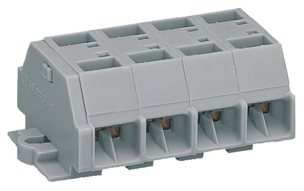 WAGO 261-204 Klemmenleiste 10 mm Zugfeder Belegung: L Grau 100 St.