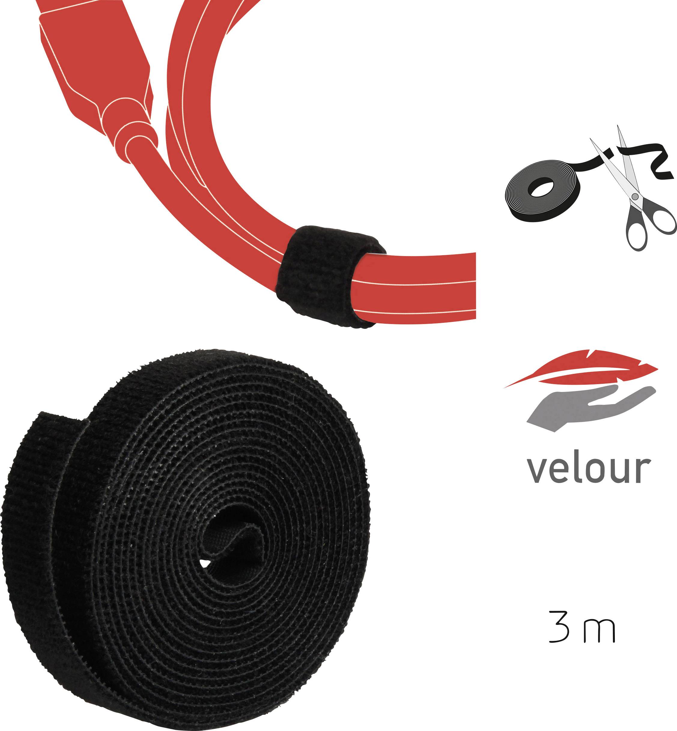 Label the Cable LTC 1210 19 Zoll Klettband Schwarz