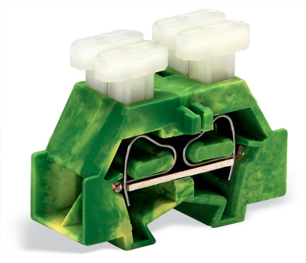 WAGO 261-357/342-000 Einzelklemme 10mm Zugfeder Belegung: PE Grün, Gelb 200St.