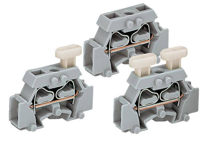 WAGO 261-411 Einzelklemme 6mm Zugfeder Belegung: L Grau 200St.