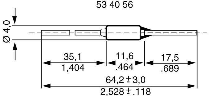 ESKA 770.152 Temperatursicherung 152°C 10A 250 V/AC (Ø x L) 4mm x 64.5mm