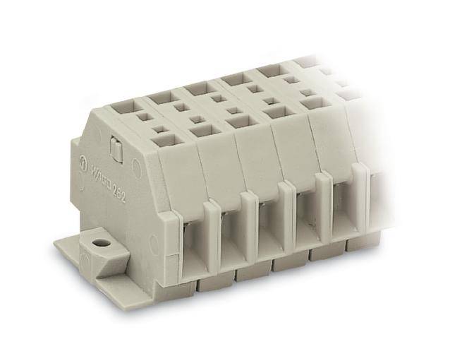 WAGO 262-132 Klemmenleiste 5mm Zugfeder Belegung: L Grau 100St.