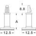 TRU Components TC-MMR13203 Platinenhalter selbstklebend Polyamid Abstandsmaß 12.7mm
