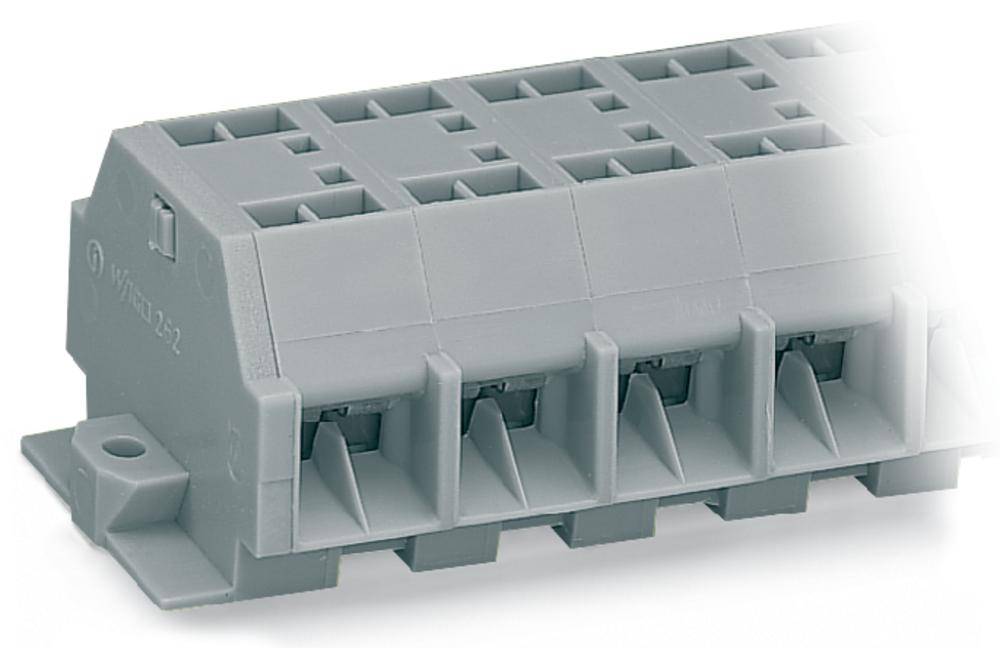 WAGO 262-252 Klemmenleiste 12mm Zugfeder Belegung: L Grau 100St.