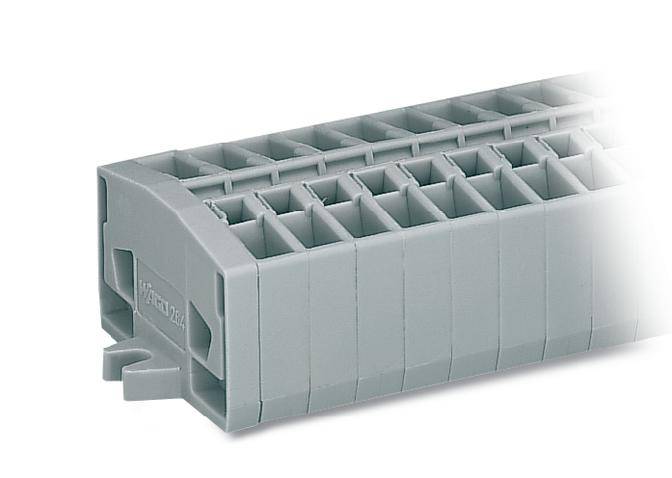 WAGO 264-102 Klemmenleiste 6mm Zugfeder Belegung: L Grau 100St.