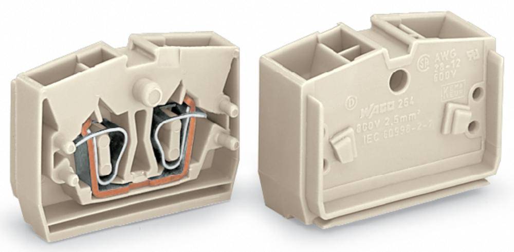 WAGO 264-231 Einzelklemme 10mm Zugfeder Belegung: L Grau 100St.