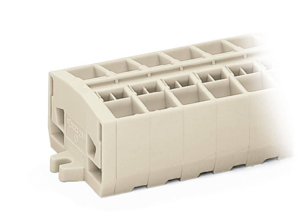 WAGO 264-232 Klemmenleiste 10 mm Zugfeder Belegung: L Grau 100 St.