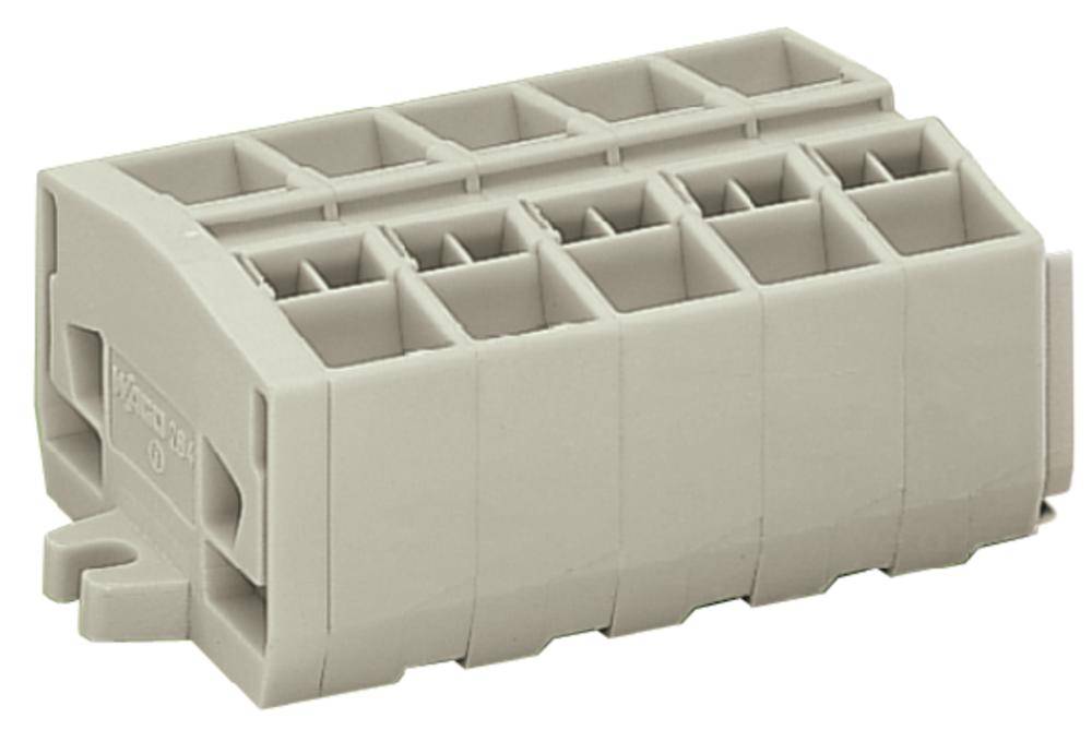 WAGO 264-235 Klemmenleiste 10mm Zugfeder Belegung: L Grau 100St.