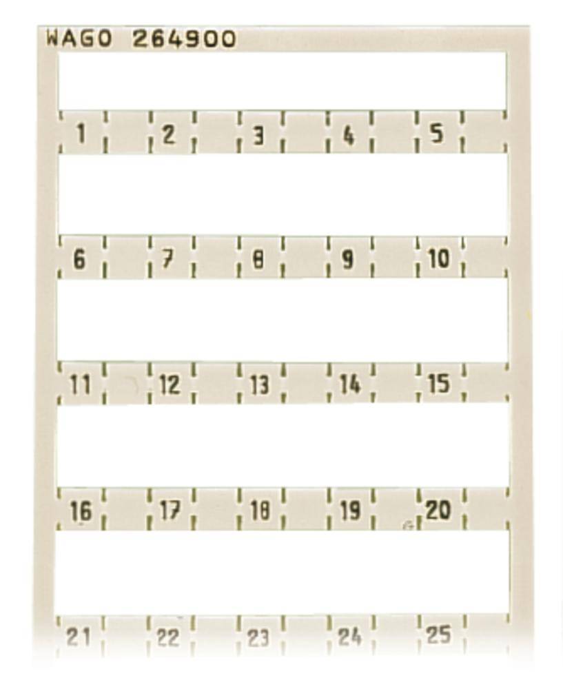 WAGO 264-900 Mini-WSB-Schnellbeschriftungssystem Aufdruck: 1 - 50 5 St.