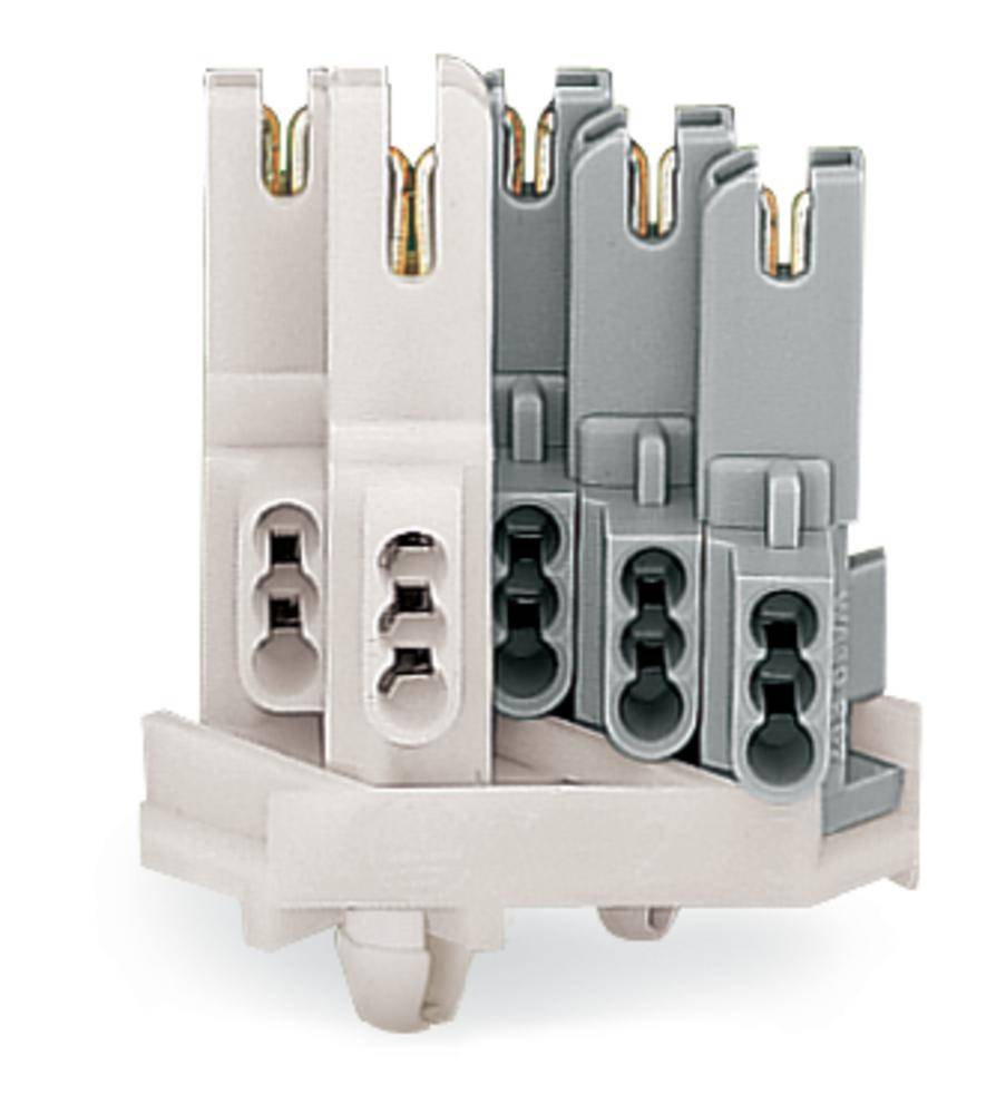 WAGO Verbindungsklemme starr: 1-0.5mm² Polzahl: 5 500 St. Weiß