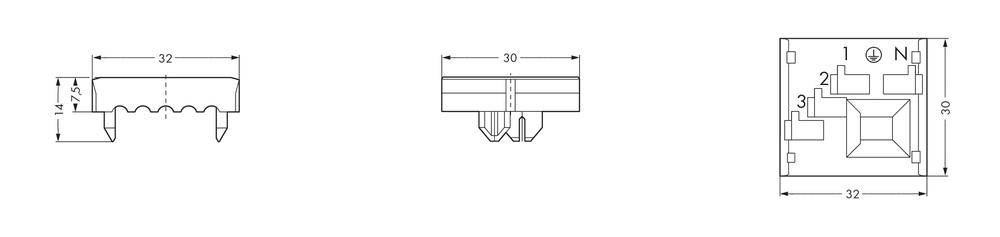 WAGO Verbindungsklemme starr: 1.5-2.5mm² Polzahl: 5 500 St. Weiß