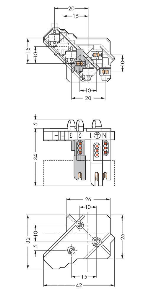 Verbindungsklemme starr: 0.5-1 mm² Polzahl: 6 WAGO 500 St. Weiß